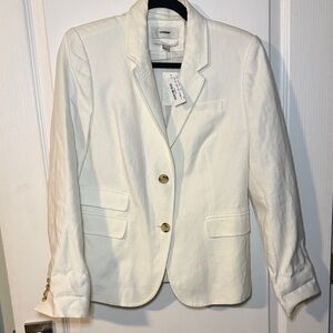 J. Crew Cream Blazer with Gold Buttons